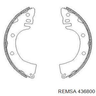 Задние барабанные колодки 436800 Remsa