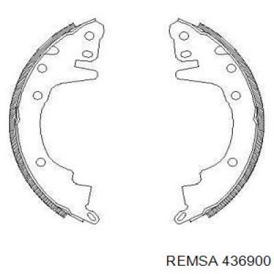 Задние барабанные колодки 436900 Remsa