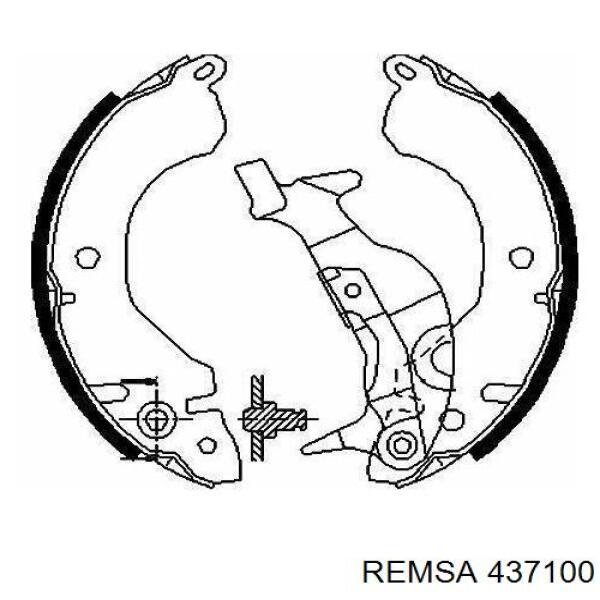 Задние барабанные колодки 437100 Remsa