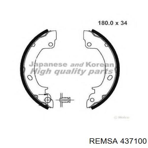 Zapatas de frenos de tambor traseras 437100 Remsa