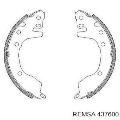 Задние барабанные колодки 437600 Remsa