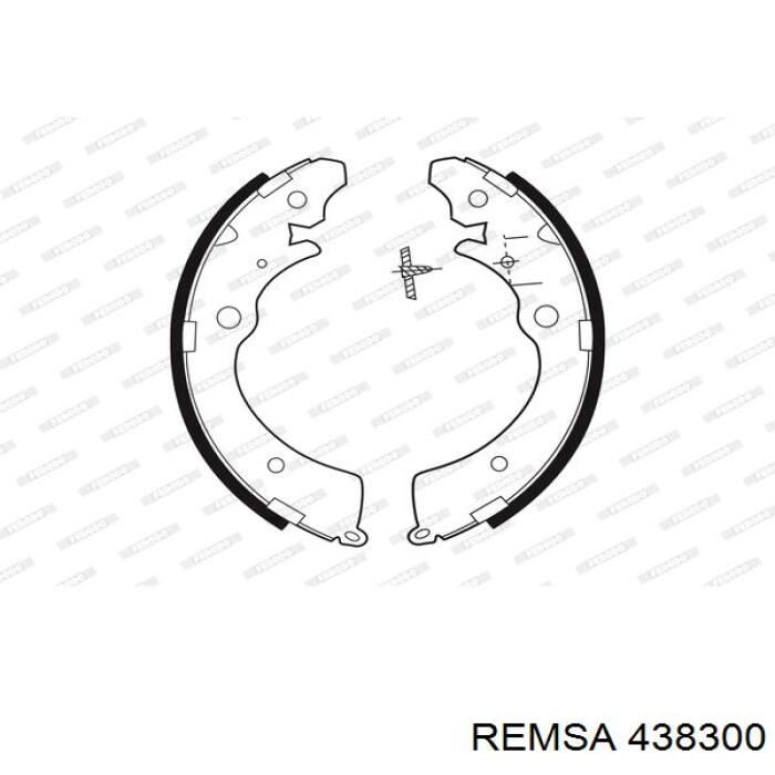 438300 Remsa Барабанные тормозные колодки
