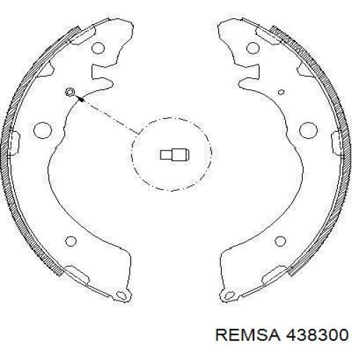 Задние барабанные колодки 438300 Remsa