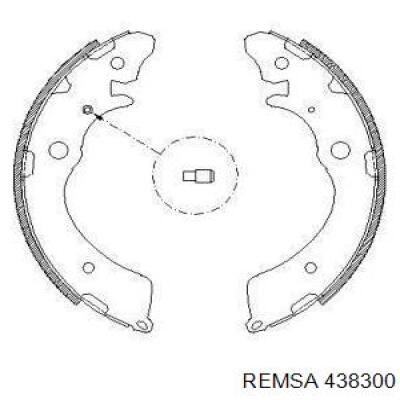 Zapatas de frenos de tambor traseras 438300 Remsa
