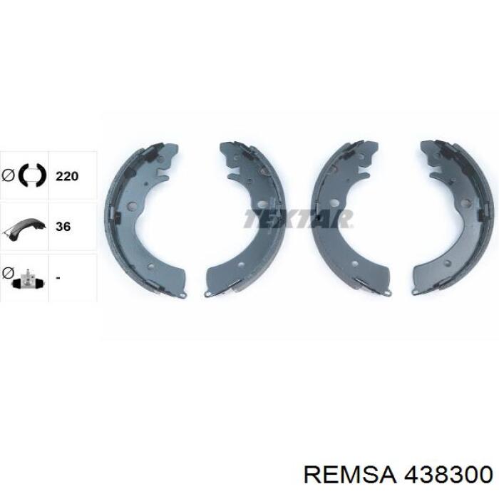 Тормоза рабочие задние ножные и тормозные барабаны Remsa 438300 цена, от 24.62 USD