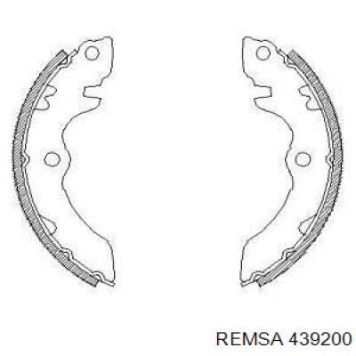 Задние барабанные колодки 439200 Remsa