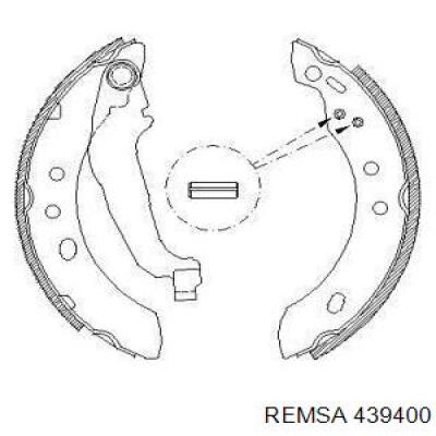 Задние барабанные колодки 439400 Remsa