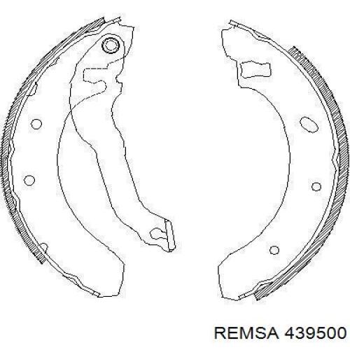 Задние барабанные колодки 439500 Remsa