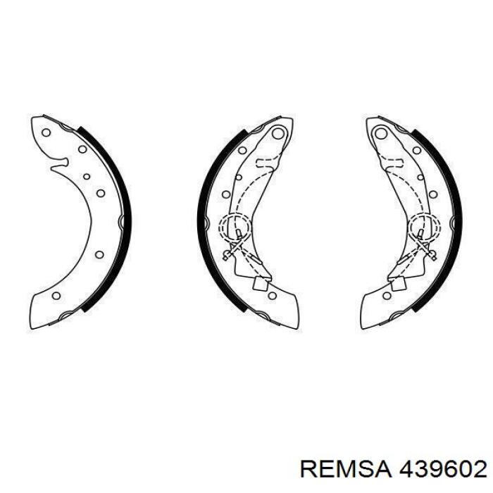 Купить 439602 Remsa Задние барабанные тормозные колодки