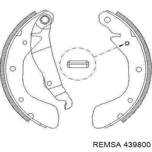 Zapatas de frenos de tambor traseras 439800 Remsa