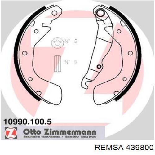 Купить 439800 Remsa Задние барабанные тормозные колодки