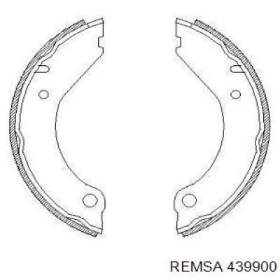 Колодки ручника (стояночного тормоза) REMSA 439900