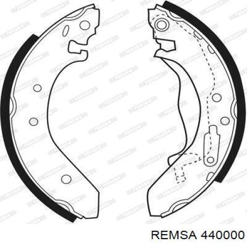 Zapatas de frenos de tambor traseras 440000 Remsa