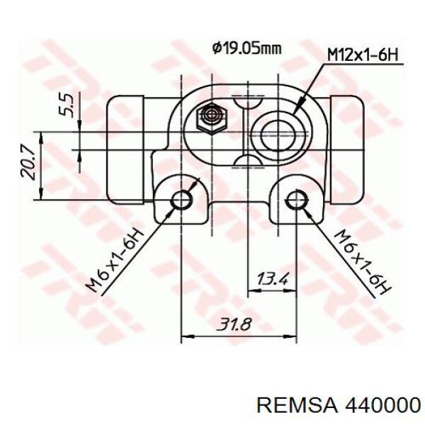 Задние барабанные колодки 440000 Remsa