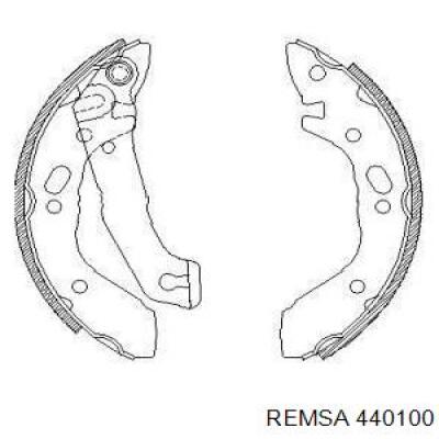 Задние барабанные колодки 440100 Remsa