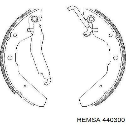 Задние барабанные колодки 440300 Remsa