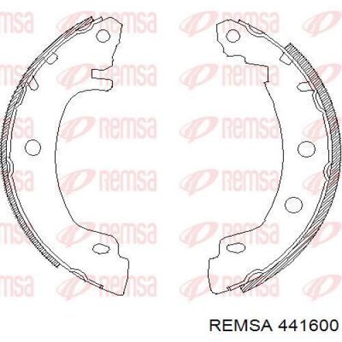 Задние барабанные колодки 441600 Remsa