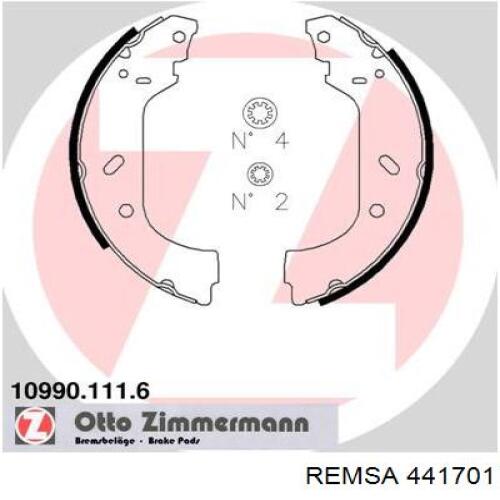 Задние барабанные колодки 441701 Remsa