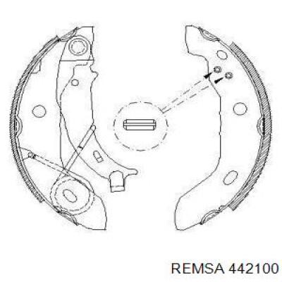 442100 Remsa Барабанные тормозные колодки