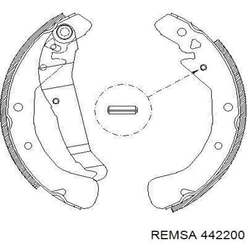 Задние барабанные колодки 442200 Remsa