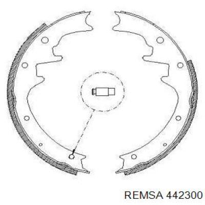 Задние барабанные колодки 442300 Remsa