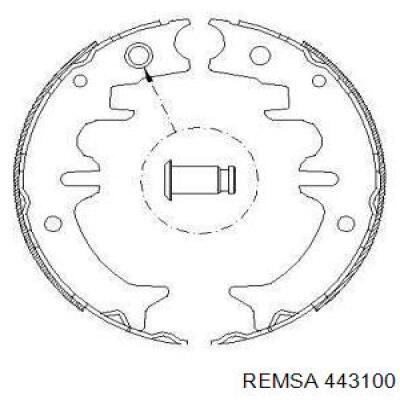 Колодки ручника 443100 Remsa