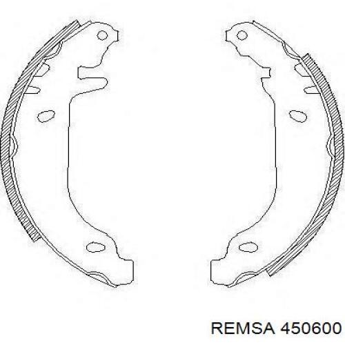 Zapatas de frenos de tambor traseras 450600 Remsa