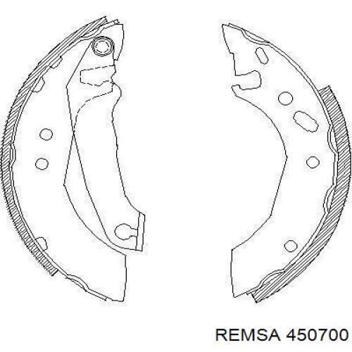 Колодки тормозные задние барабанные REMSA 450700