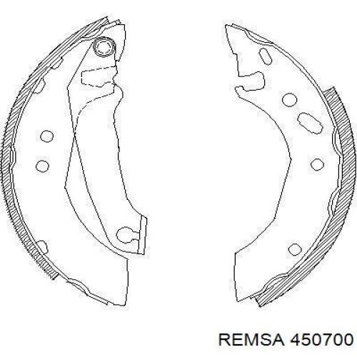 Задние барабанные колодки 450700 Remsa