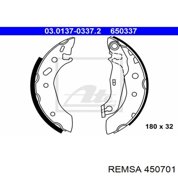 Тормоза рабочие задние ножные и тормозные барабаны Remsa 450701 цена, от 18.03 USD