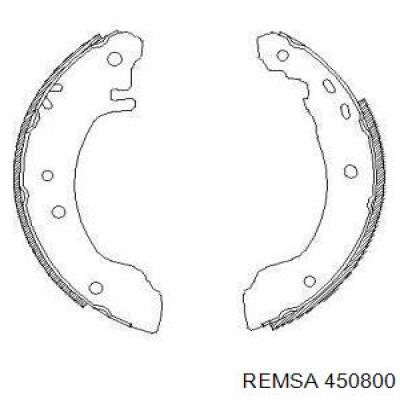 Задние барабанные колодки 450800 Remsa