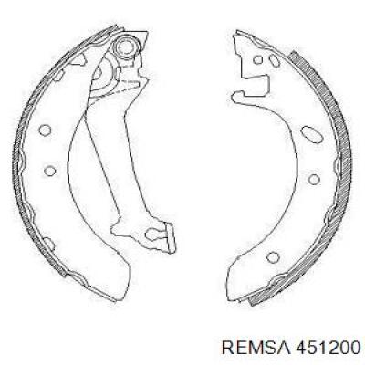 Задние барабанные колодки 451200 Remsa