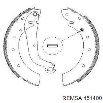 Задние барабанные колодки 451400 Remsa