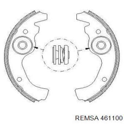 Передние барабанные колодки 461100 Remsa