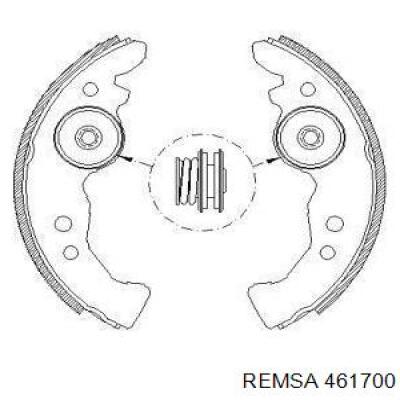 Задние барабанные колодки 461700 Remsa