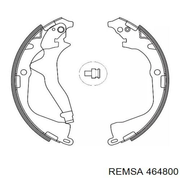 Задние барабанные колодки 464800 Remsa