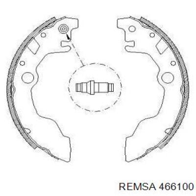 Задние барабанные колодки 466100 Remsa