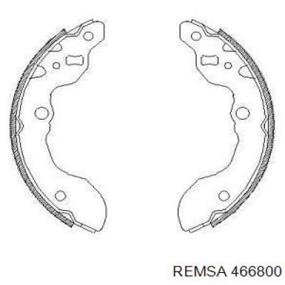 Задние барабанные колодки 466800 Remsa