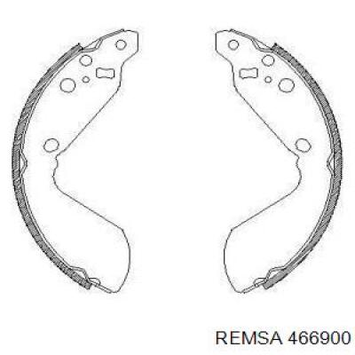 Задние барабанные колодки 466900 Remsa