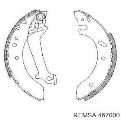 Задние барабанные колодки 467000 Remsa