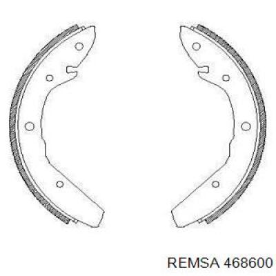 Задние барабанные колодки 468600 Remsa