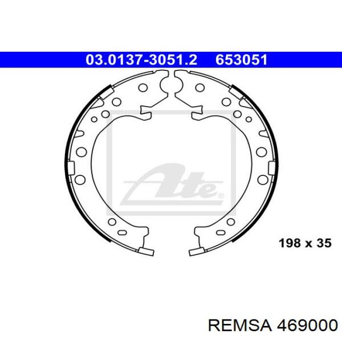Тормозные колодки стояночного тормоза Remsa 469000 цена, от 27.62 USD