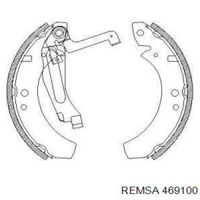 Задние барабанные колодки 469100 Remsa