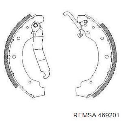 Задние барабанные колодки 469201 Remsa