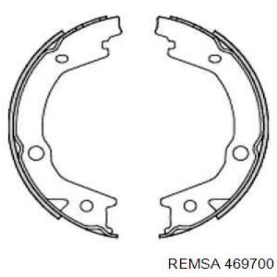 Juego de zapatas de frenos, freno de estacionamiento 469700 Remsa