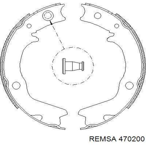 Задние барабанные колодки 470200 Remsa