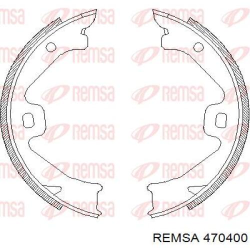 Juego de zapatas de frenos, freno de estacionamiento 470400 Remsa