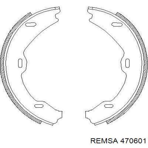 Колодки ручника (стояночного тормоза) Remsa 470601