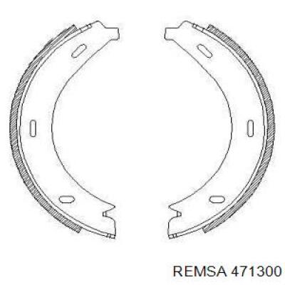 Задние барабанные колодки 471300 Remsa