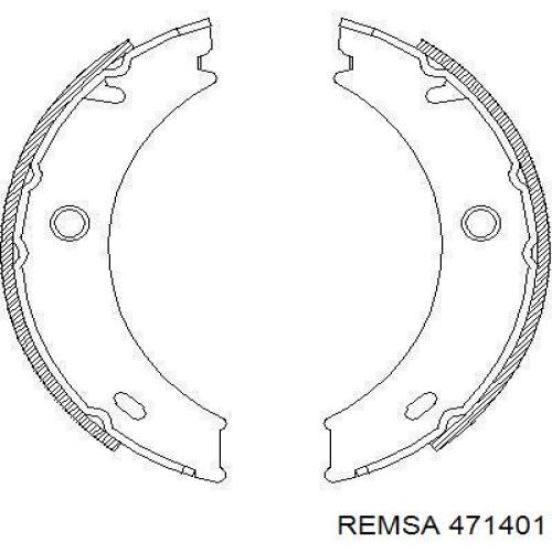 471401 Remsa колодки ручника (стояночного тормоза)